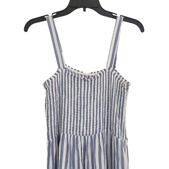 NWT Raviya Tiered Maxi Dress Cover-Up Blue Stripe Cruise Vacation Resort L - Picture 3 of 7